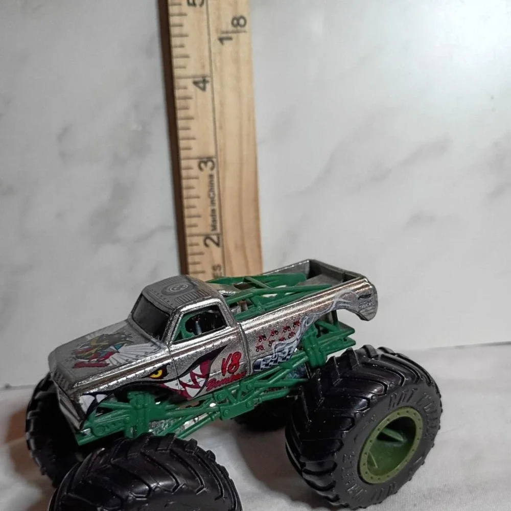 Hot Wheels Monster Truck V8 Bomber Chrome Silver 1:64 Scale Die-Cast Toy Vehicle